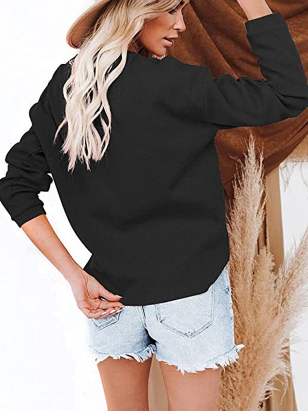 SORTYGO - Trendy V-Neck Long Sleeve Top in