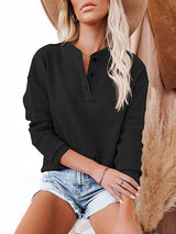 SORTYGO - Trendy V-Neck Long Sleeve Top in