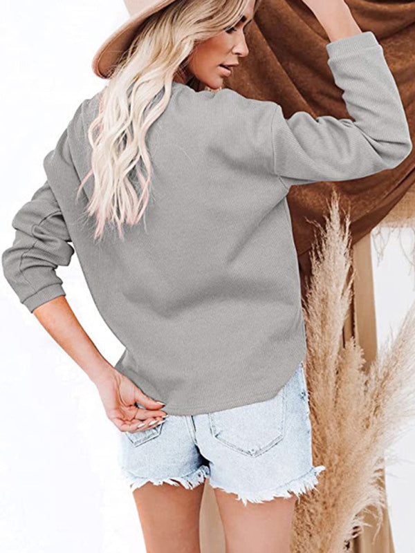 SORTYGO - Trendy V-Neck Long Sleeve Top in