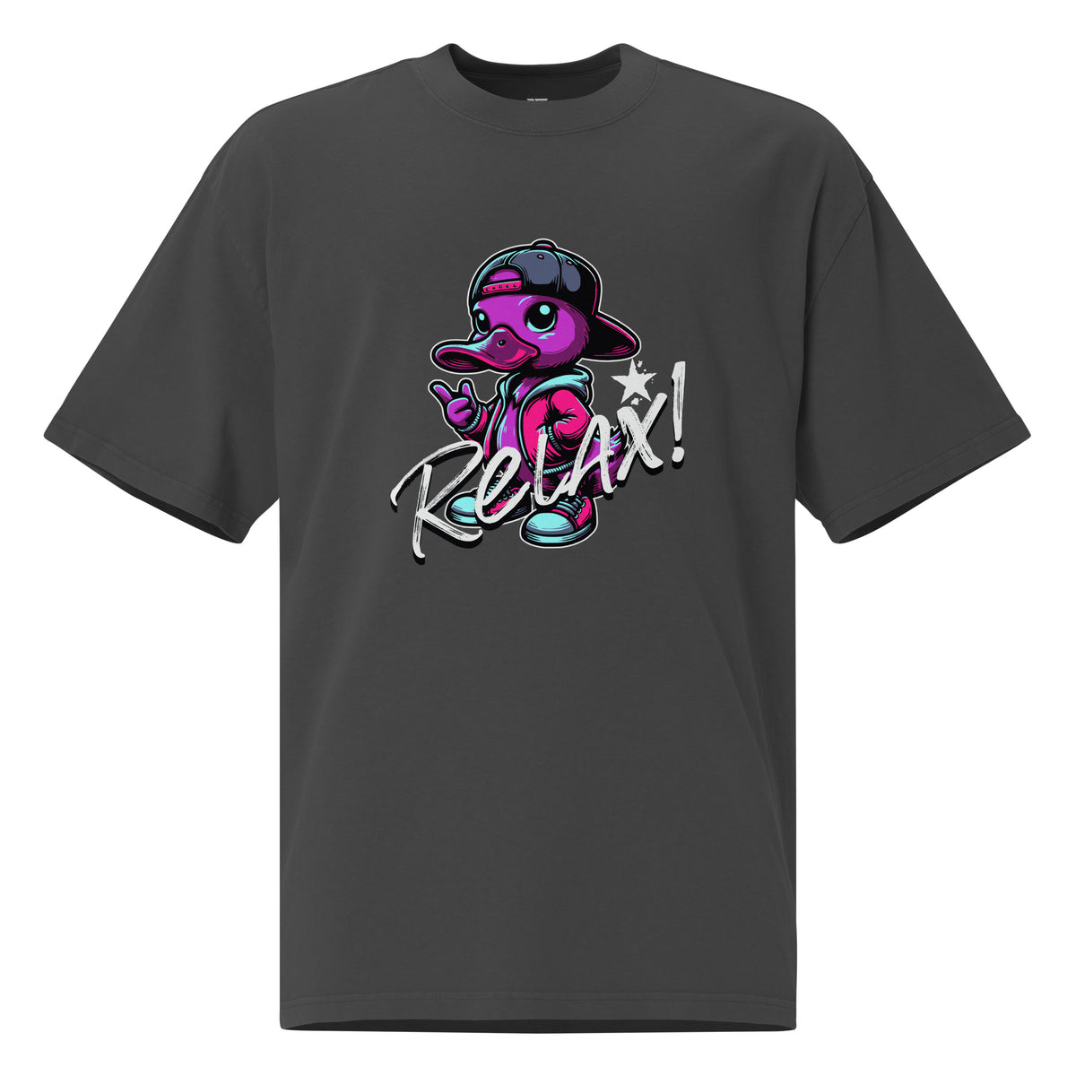 SORTYGO - Relax Women Oversized T-Shirt in Faded Black