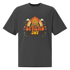 SORTYGO - Spread Joy Women Oversized T-Shirt in Faded Black