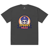 SORTYGO - Spooky Police Men Oversized T-Shirt in Faded Black