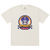 SORTYGO - Spooky Police Men Oversized T-Shirt in Faded Bone