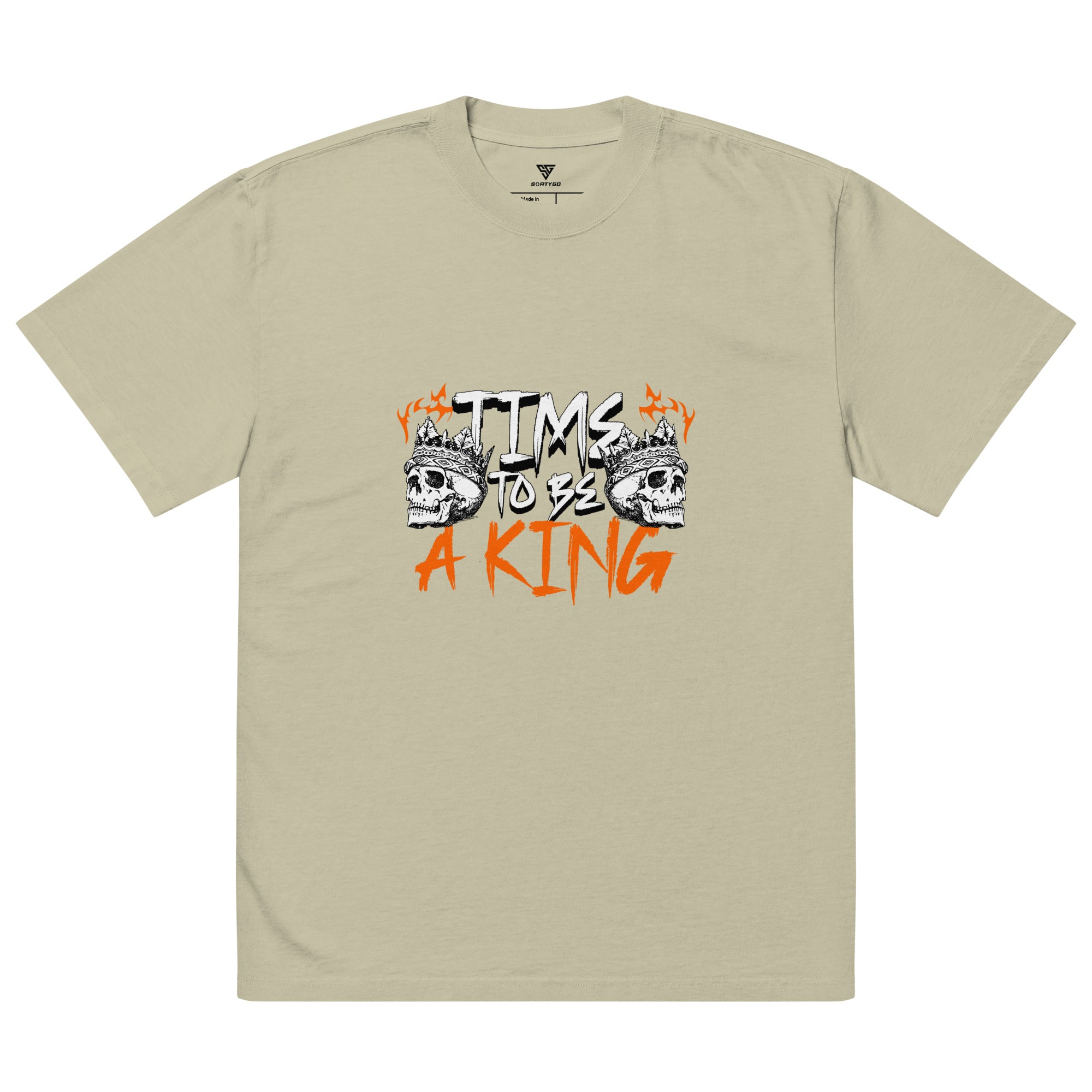 SORTYGO - King Time Men Oversized T-Shirt in Faded Eucalyptus