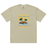 SORTYGO - Travel is Good Men Oversized T-Shirt in Faded Eucalyptus