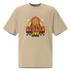 SORTYGO - Spread Joy Women Oversized T-Shirt in Faded Khaki
