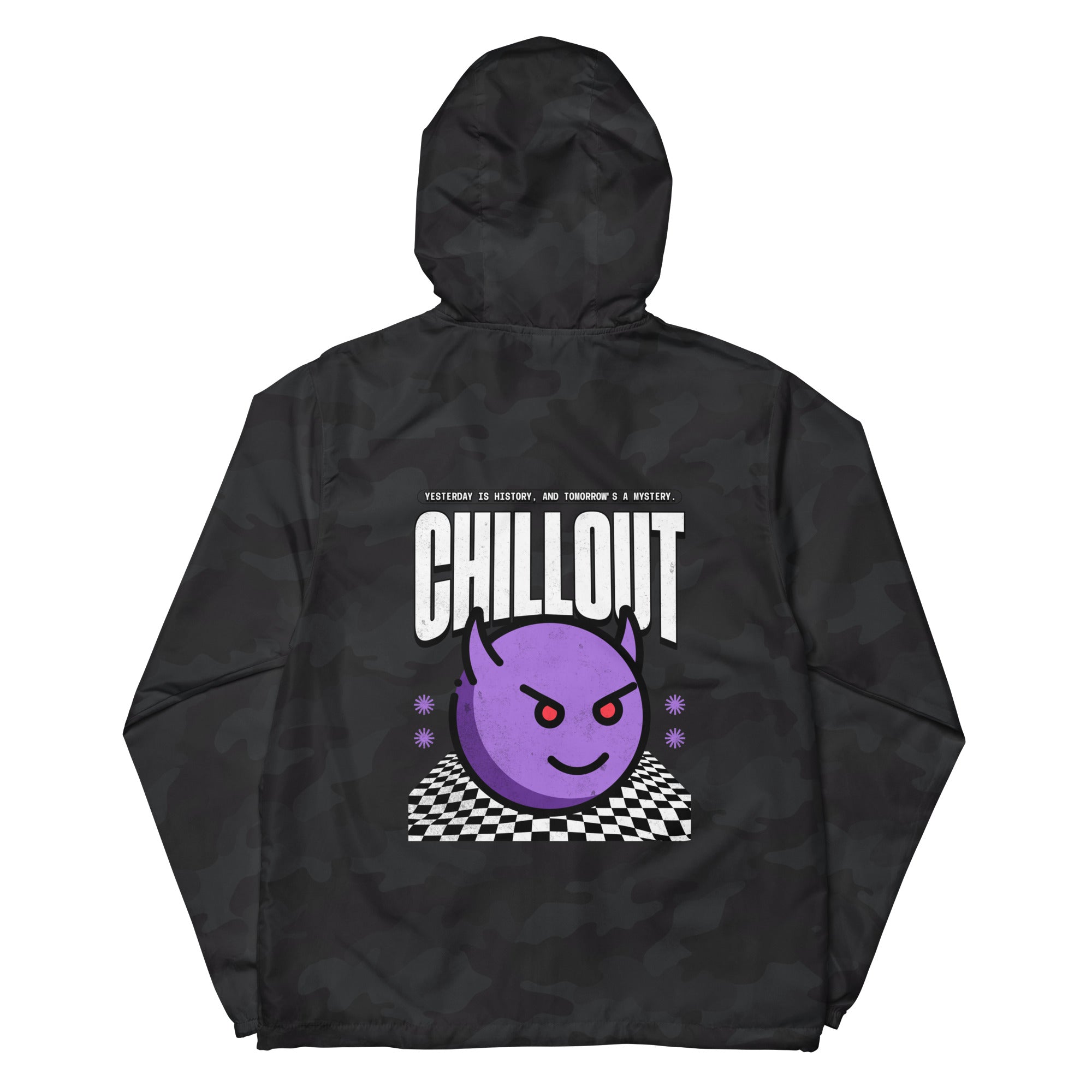 SORTYGO - Chillout Men Zip Up Windbreaker in Black Camo