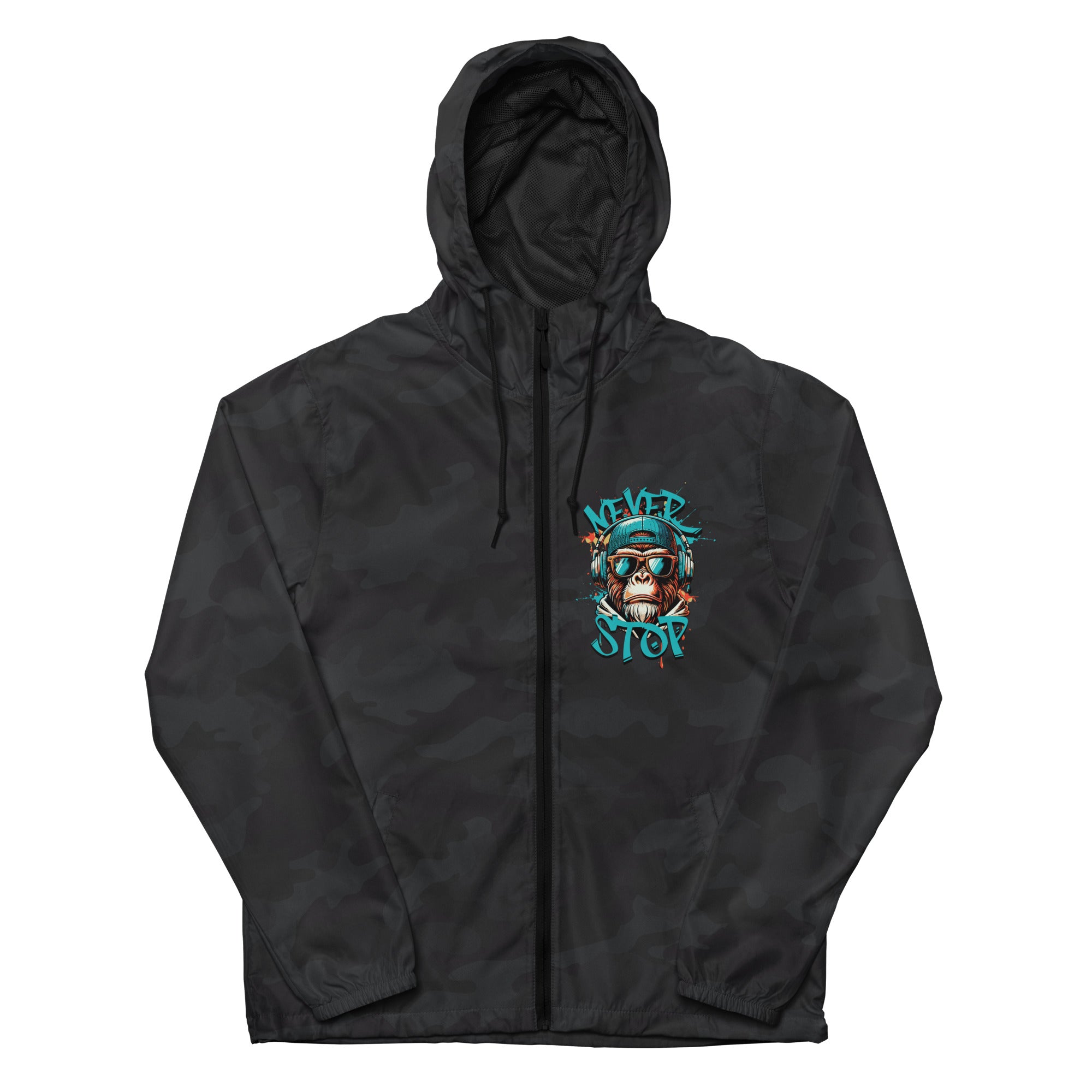 SORTYGO - Never Stop Men Zip Up Windbreaker in