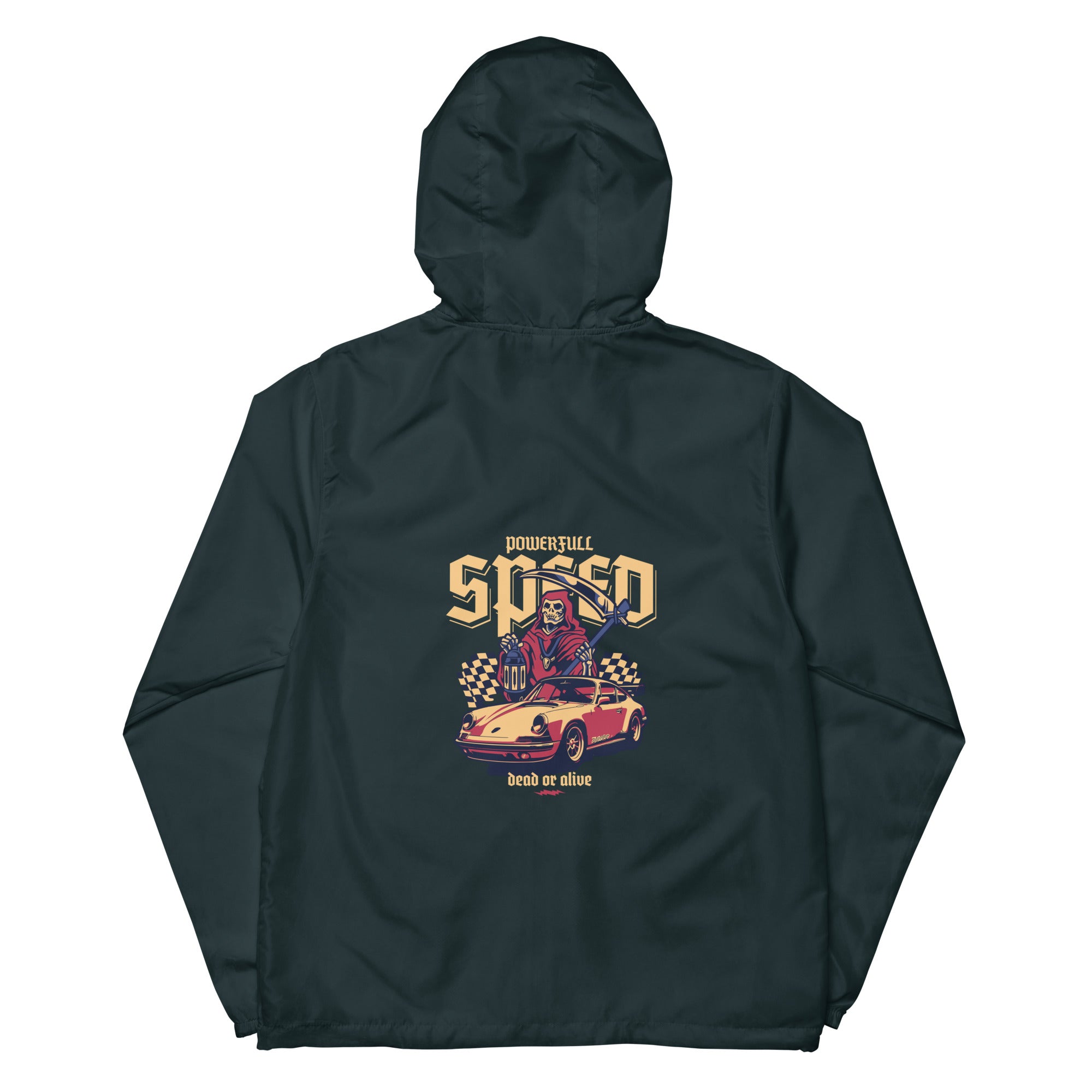 SORTYGO - Powerful Speed Men Zip Up Windbreaker in Classic Navy