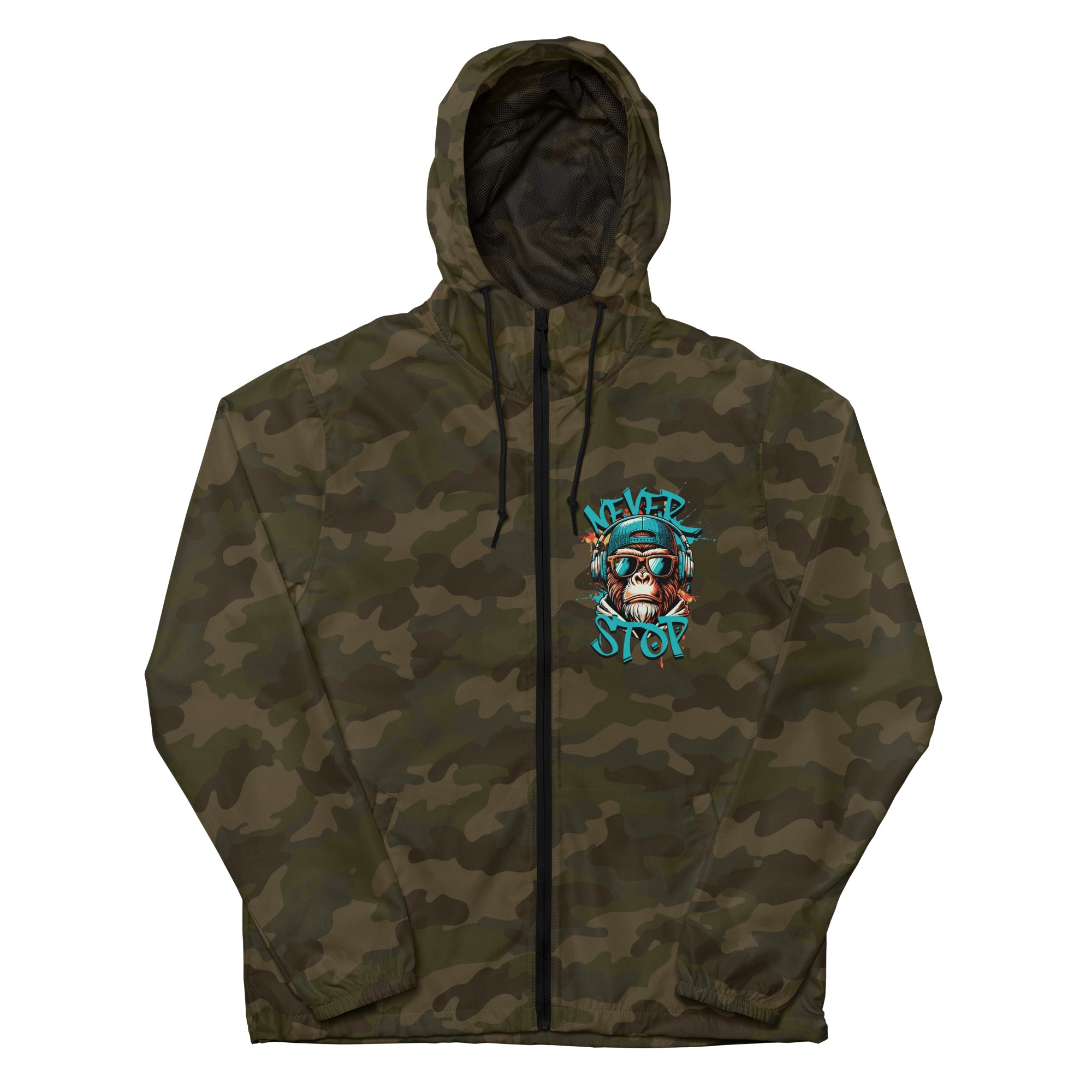 SORTYGO - Never Stop Men Zip Up Windbreaker in