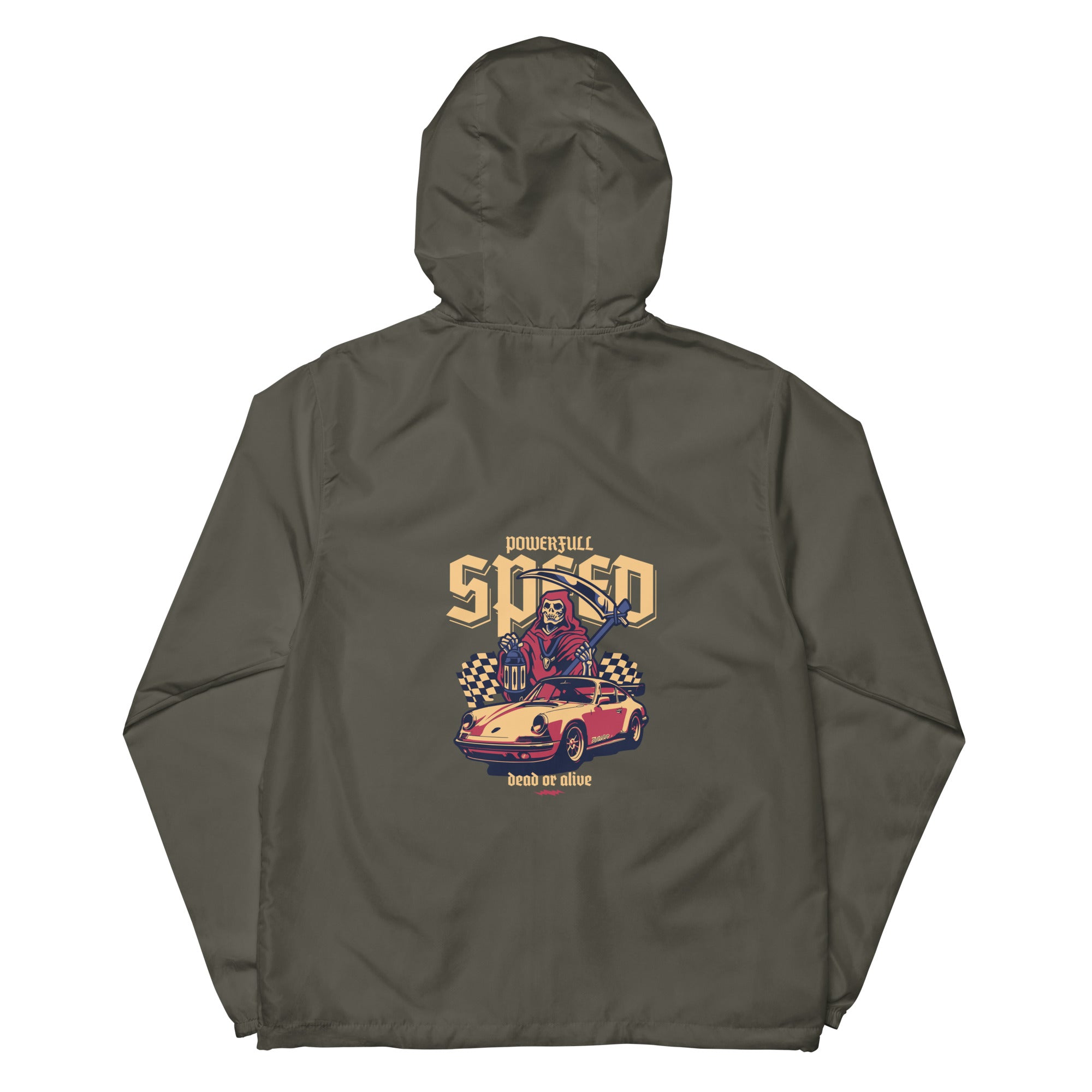 SORTYGO - Powerful Speed Men Zip Up Windbreaker in Graphite