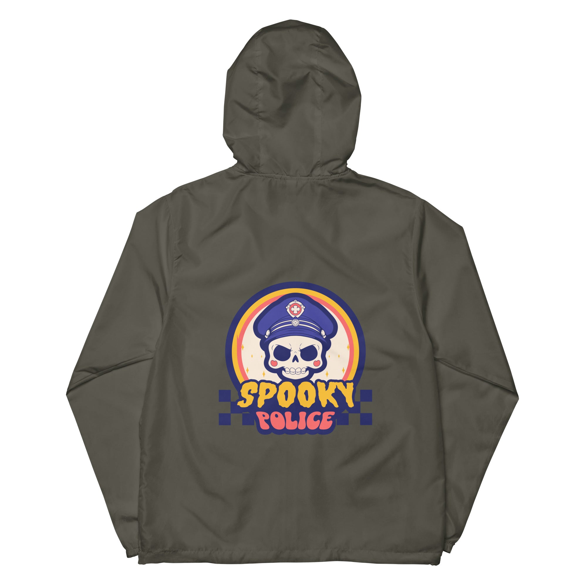 SORTYGO - Spooky Police Men Zip Up Windbreaker in Graphite