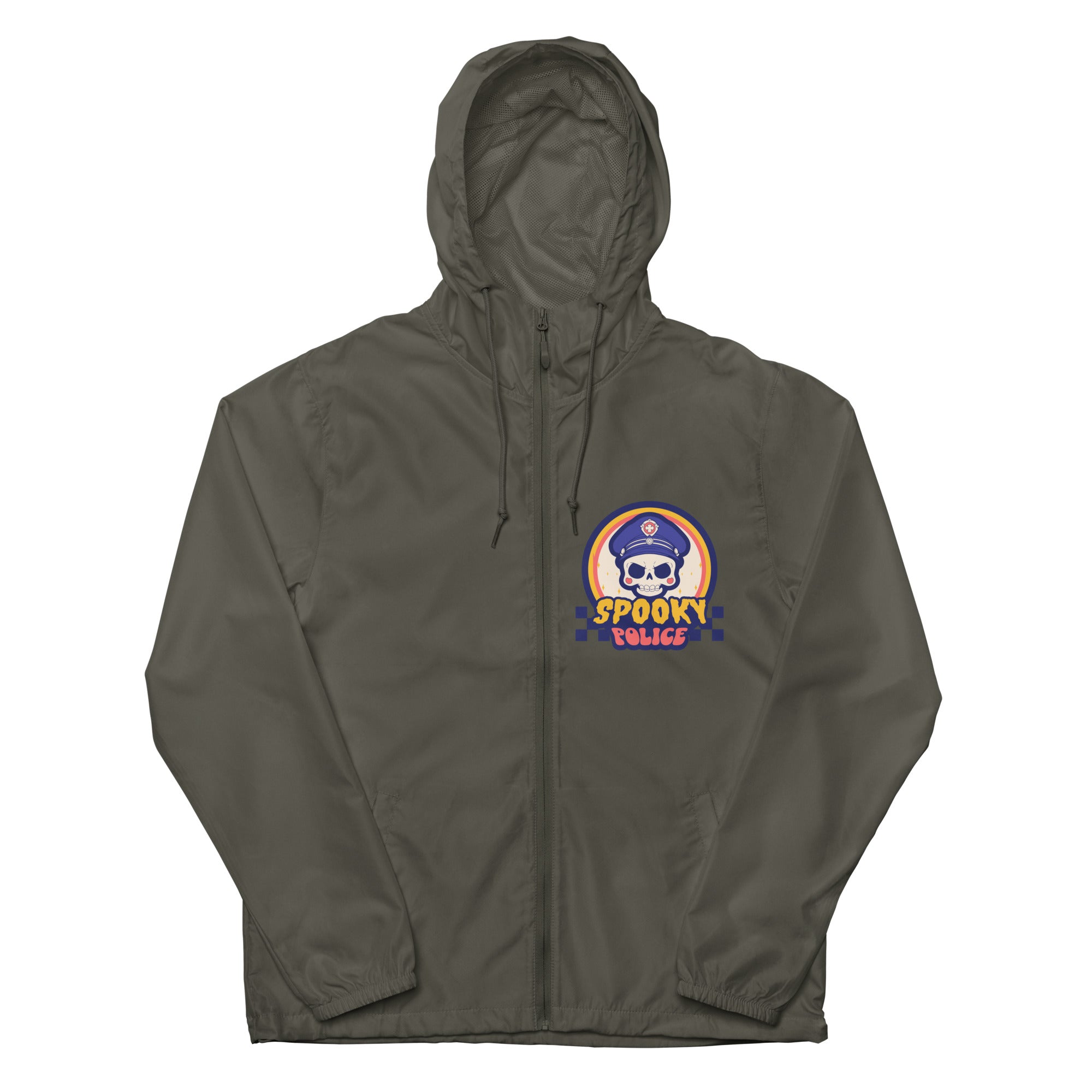 SORTYGO - Spooky Police Men Zip Up Windbreaker in