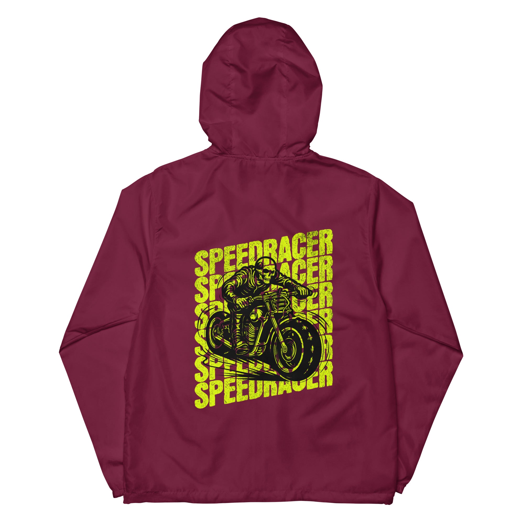 SORTYGO - Speed Racer Men Zip Up Windbreaker in Maroon