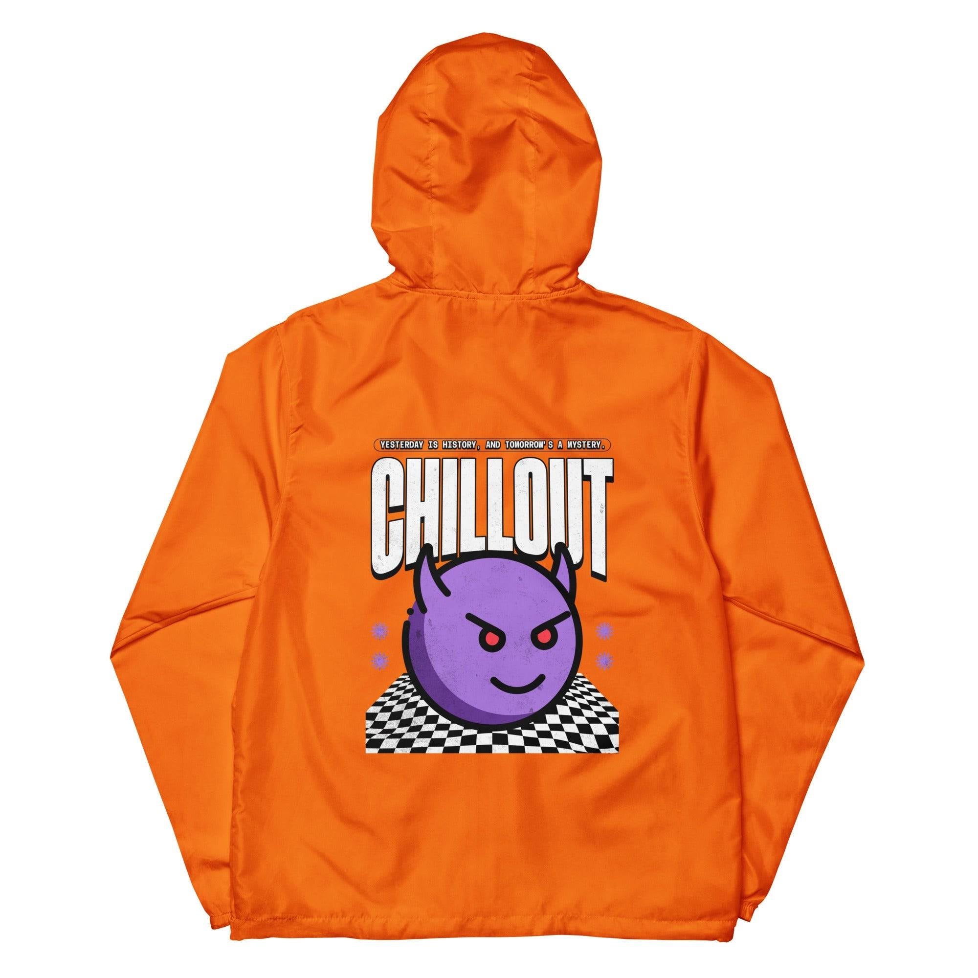 SORTYGO - Chillout Men Zip Up Windbreaker in Safety Orange