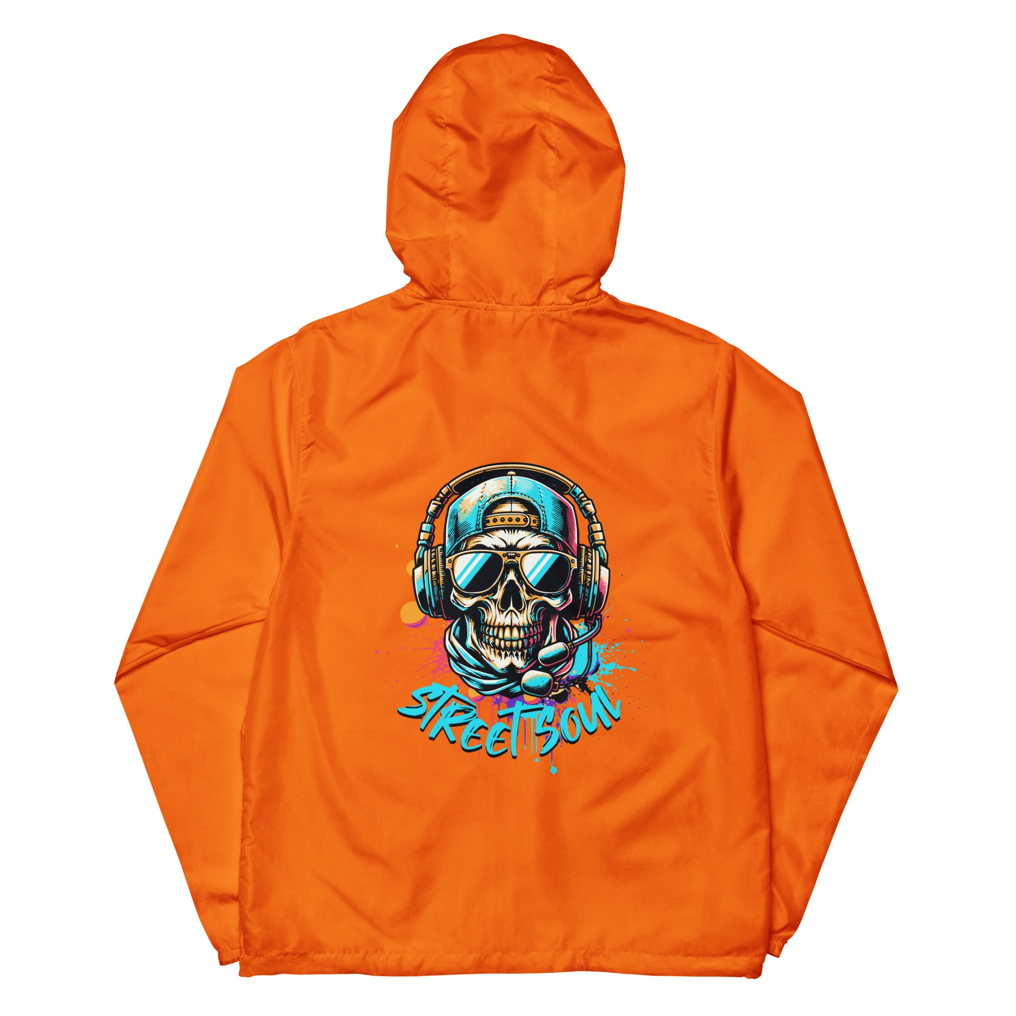 SORTYGO - Street Soul Men Zip Up Windbreaker in Safety Orange