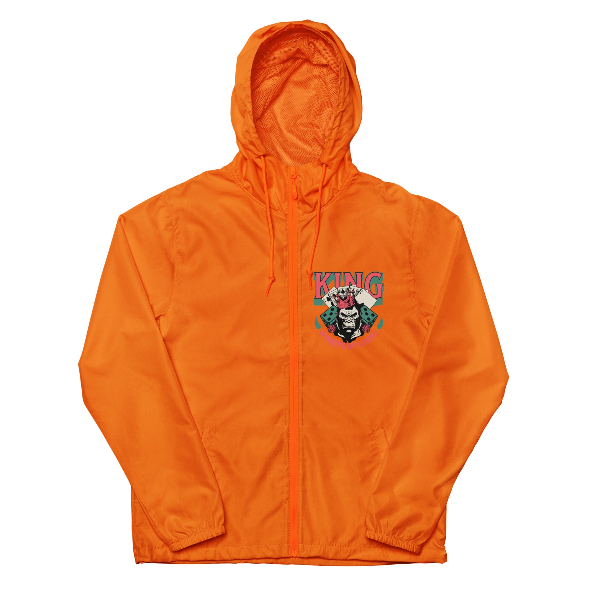 SORTYGO - King of Poker Men Zip Up Windbreaker in