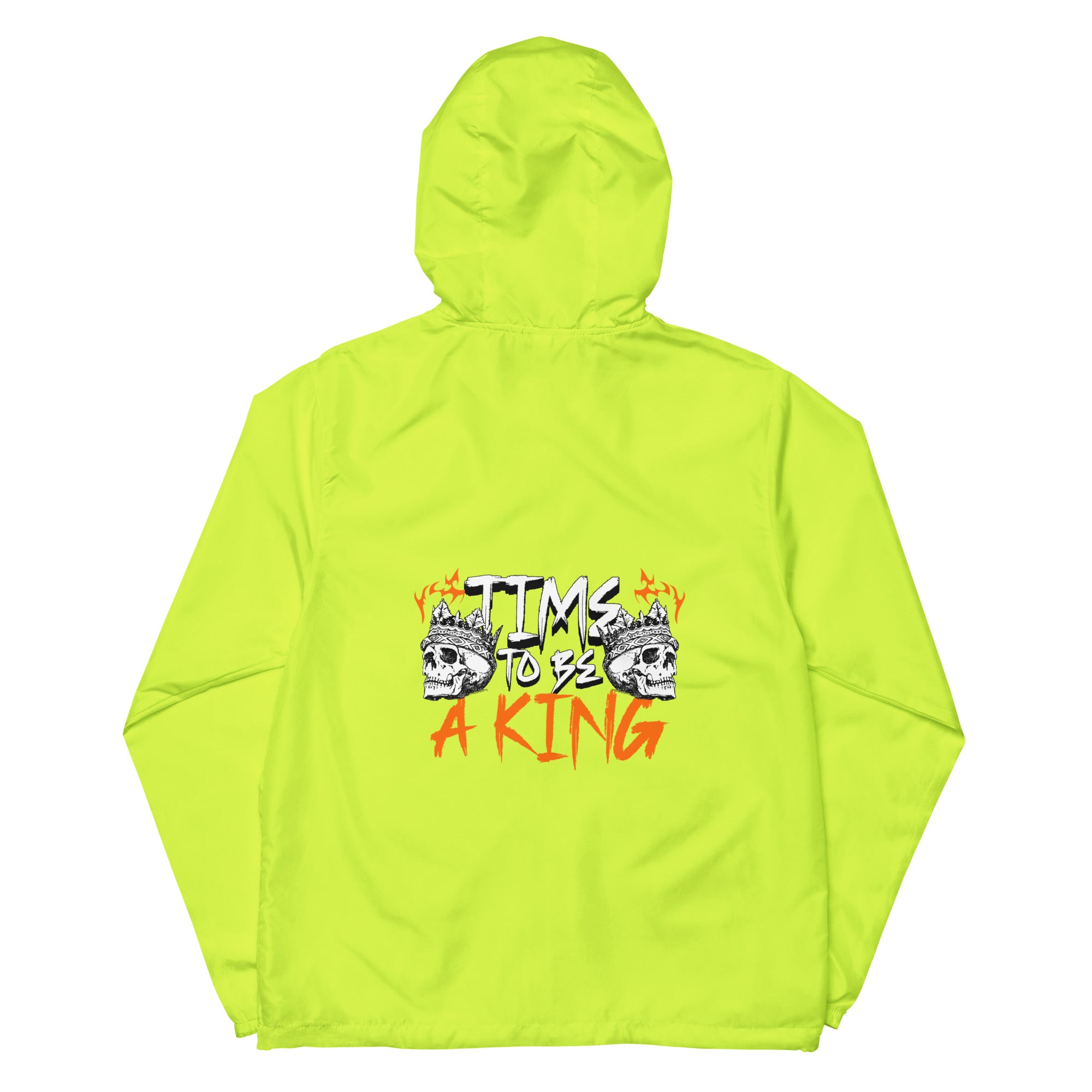 SORTYGO - King Time Men Zip Up Windbreaker in Safety Yellow