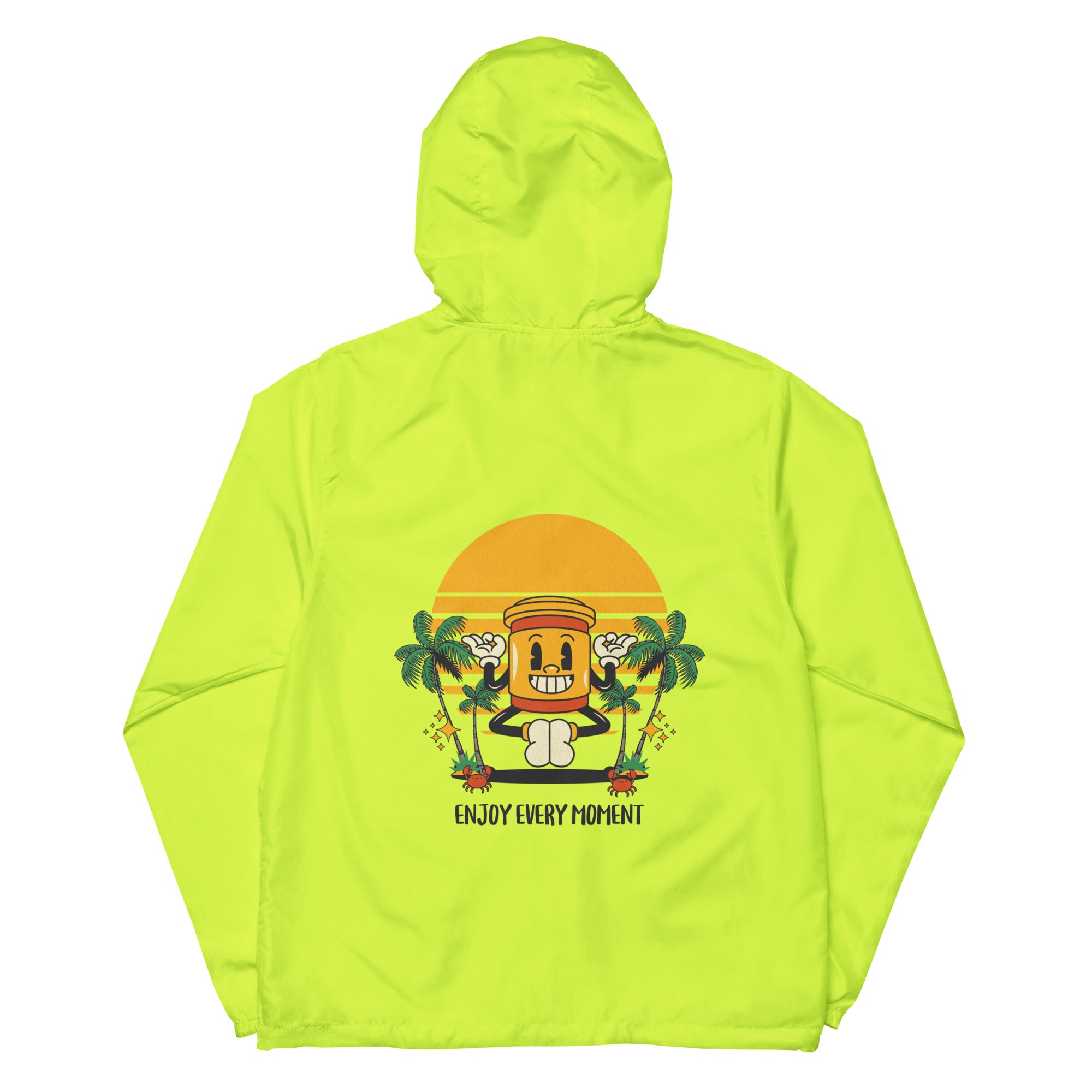 SORTYGO - Enjoy Men Zip Up Windbreaker in Safety Yellow