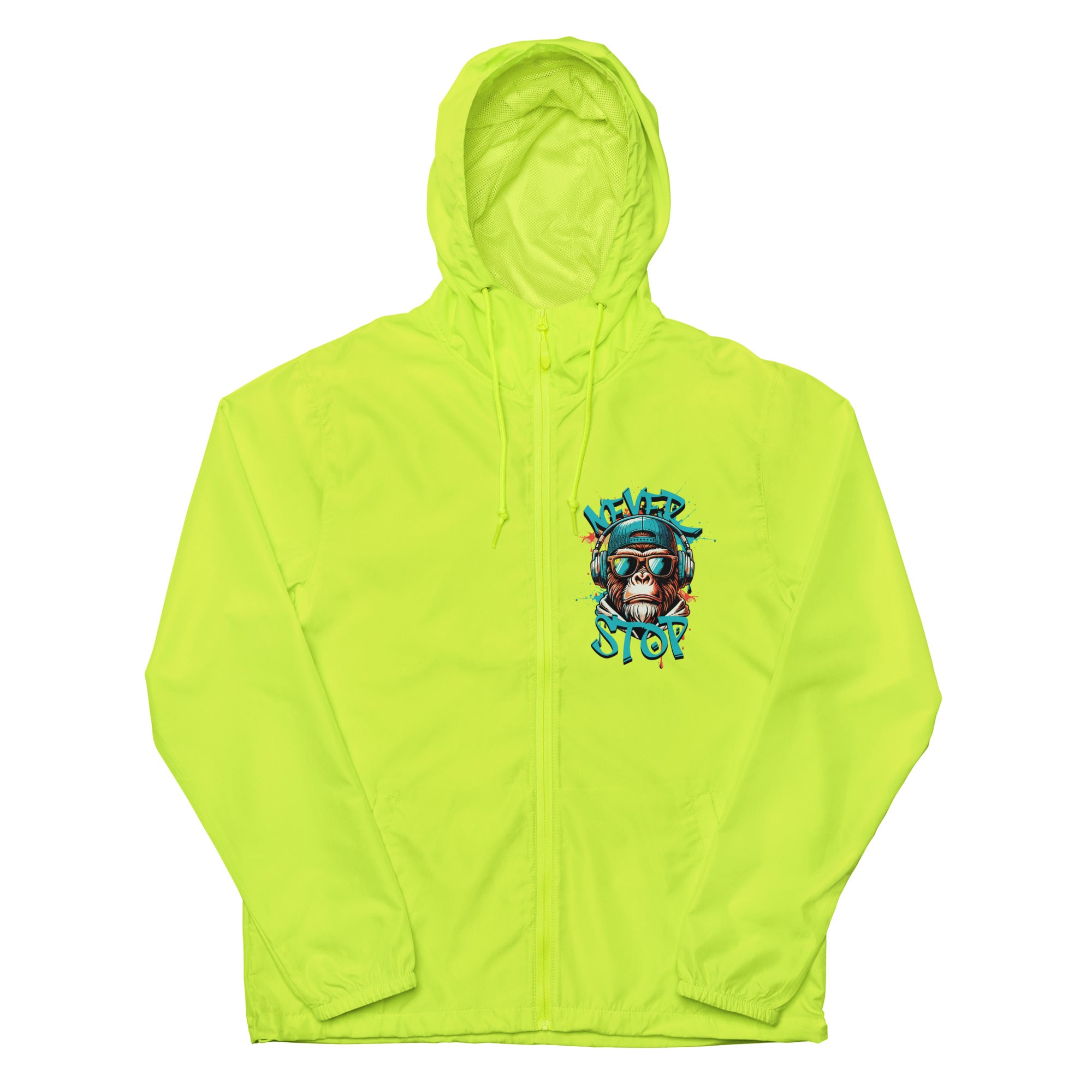 SORTYGO - Never Stop Men Zip Up Windbreaker in