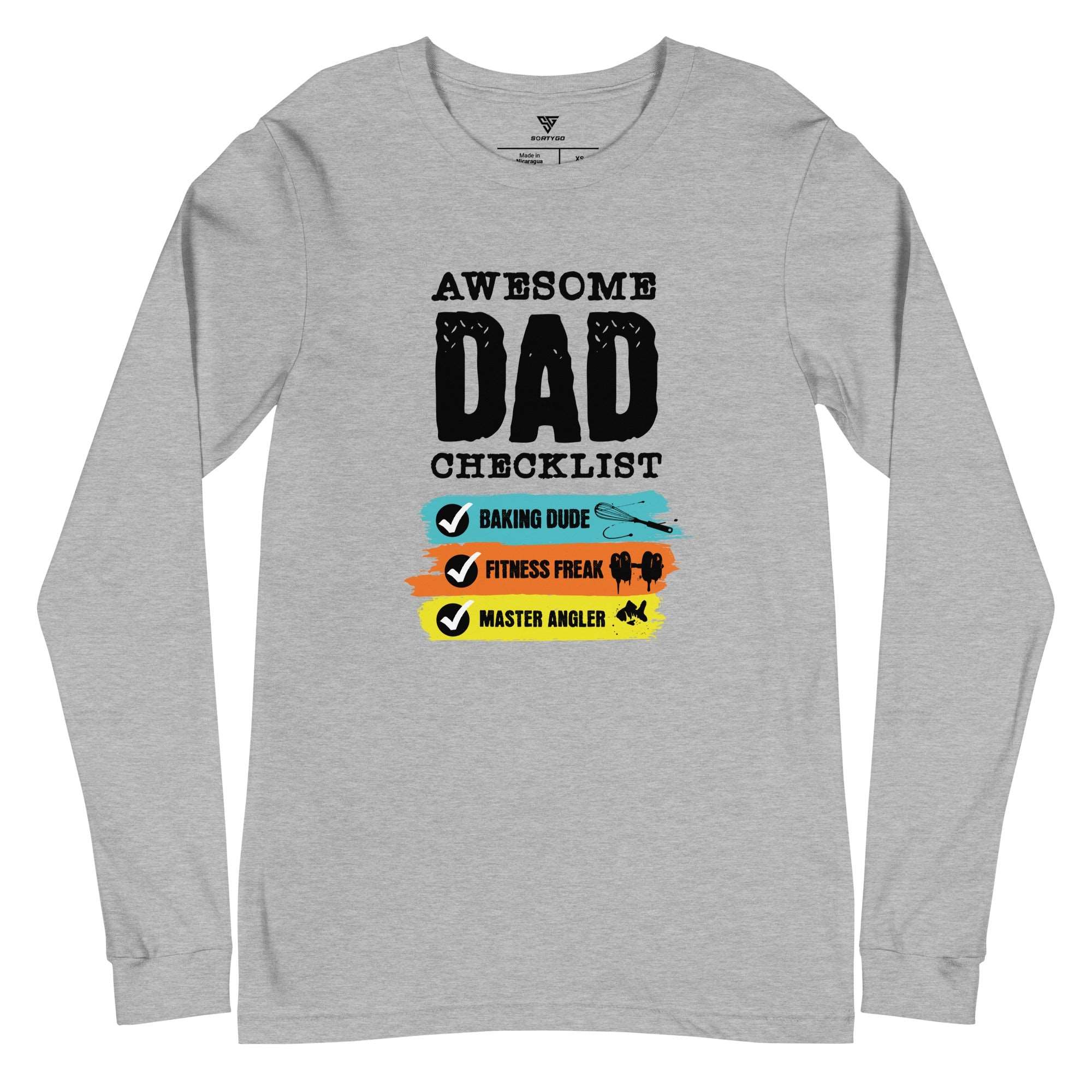 SORTYGO - Awesome Dad Men Long Sleeve T-Shirt in Athletic Heather