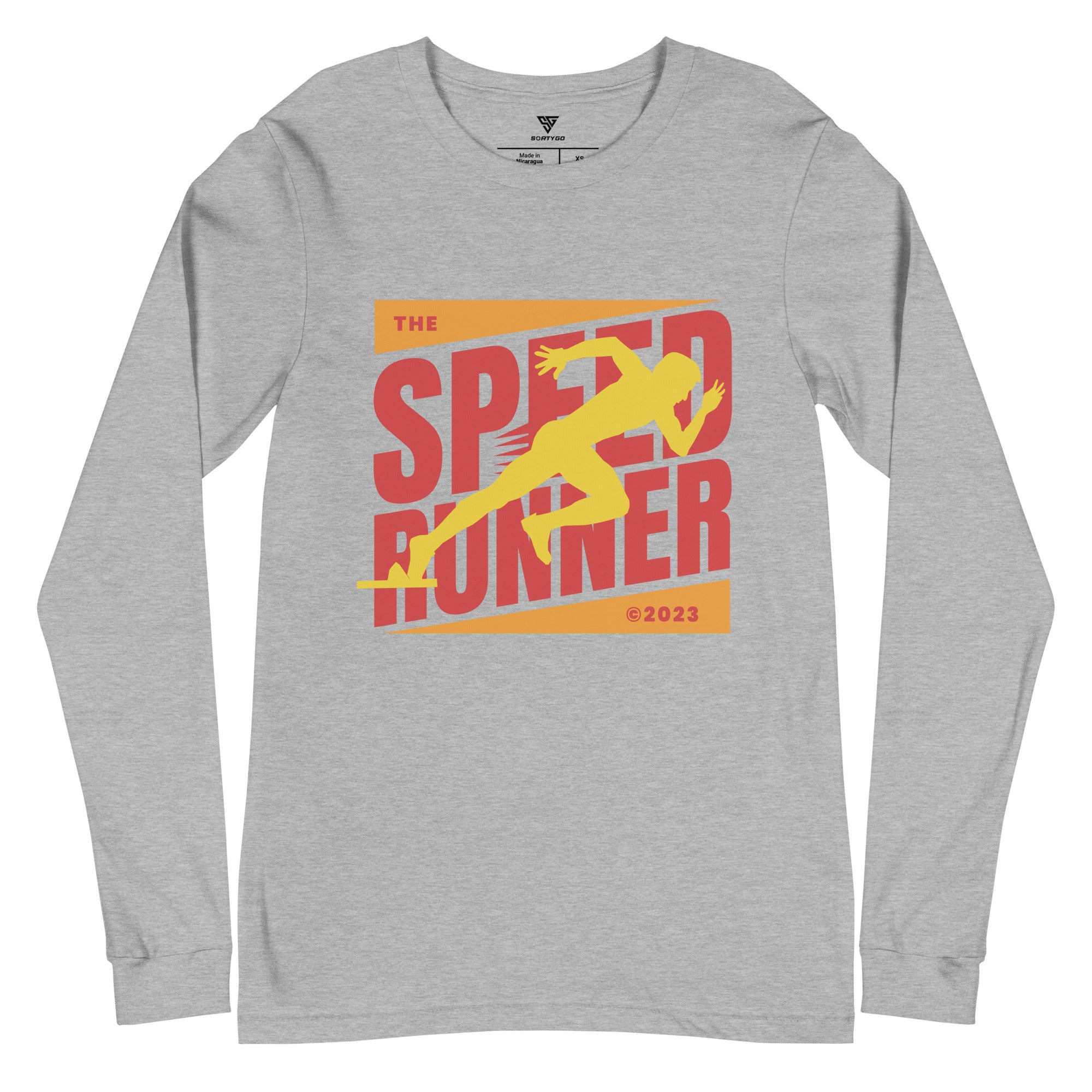 SORTYGO - Speed Runner Men Long Sleeve T-Shirt in Athletic Heather