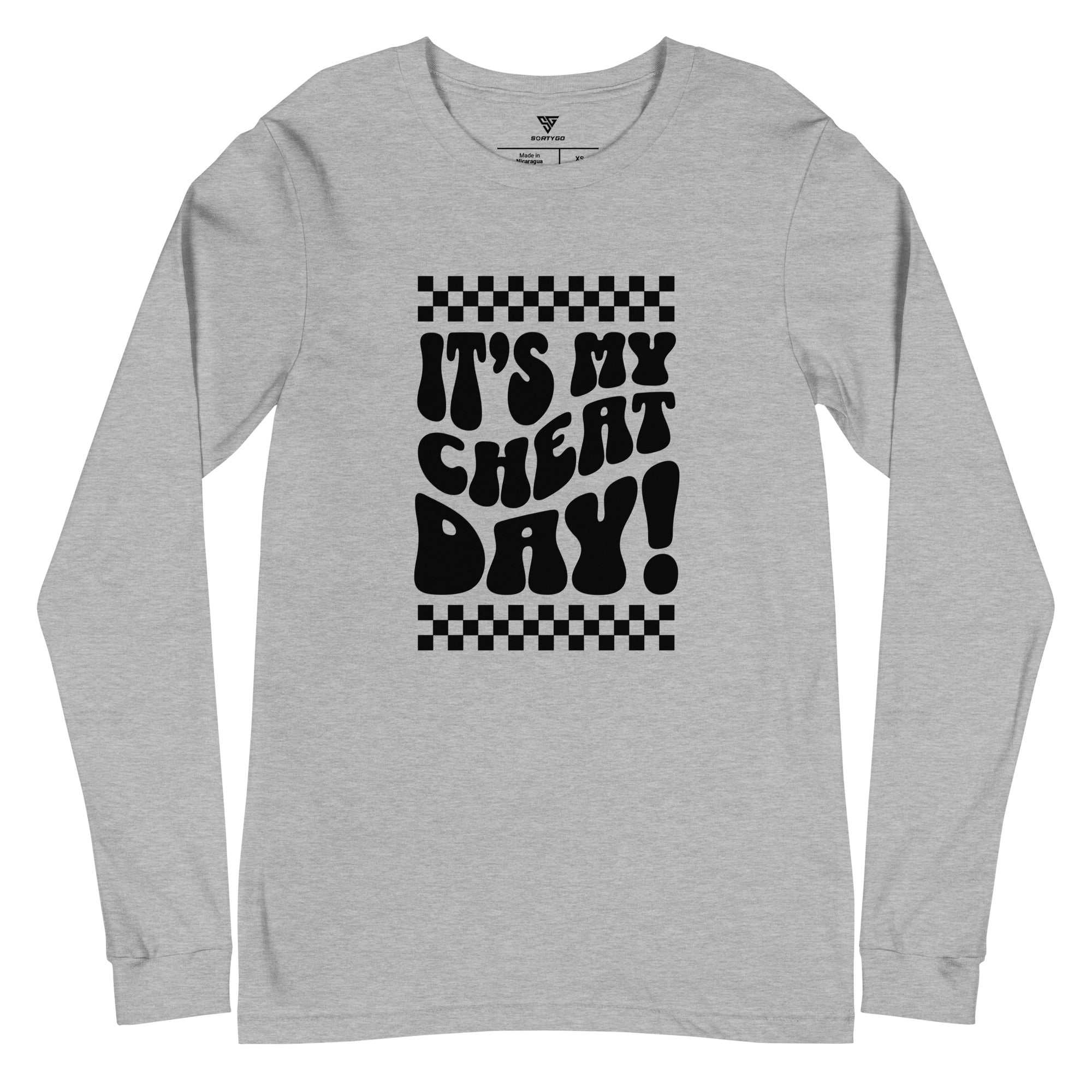 SORTYGO - It‘s my Cheat Day Men Long Sleeve T-Shirt in Athletic Heather