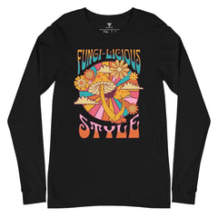 SORTYGO - Fungi-licious Style Men Long Sleeve T-Shirt in Black