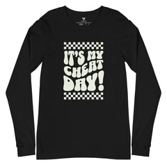 SORTYGO - It‘s my Cheat Day Men Long Sleeve T-Shirt in Black