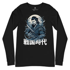 SORTYGO - Japanese Warrior Men Long Sleeve T-Shirt in Black