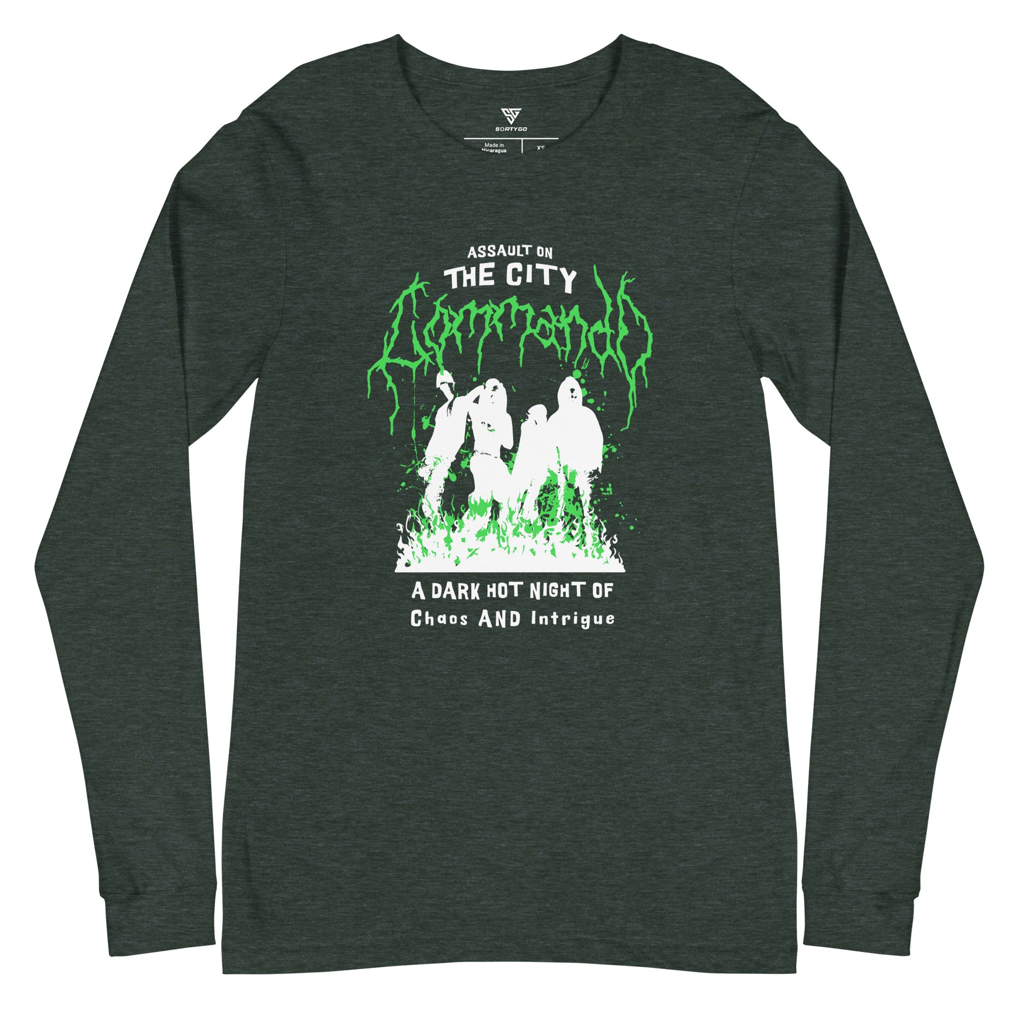 SORTYGO - On the City Men Long Sleeve T-Shirt in Heather Forest
