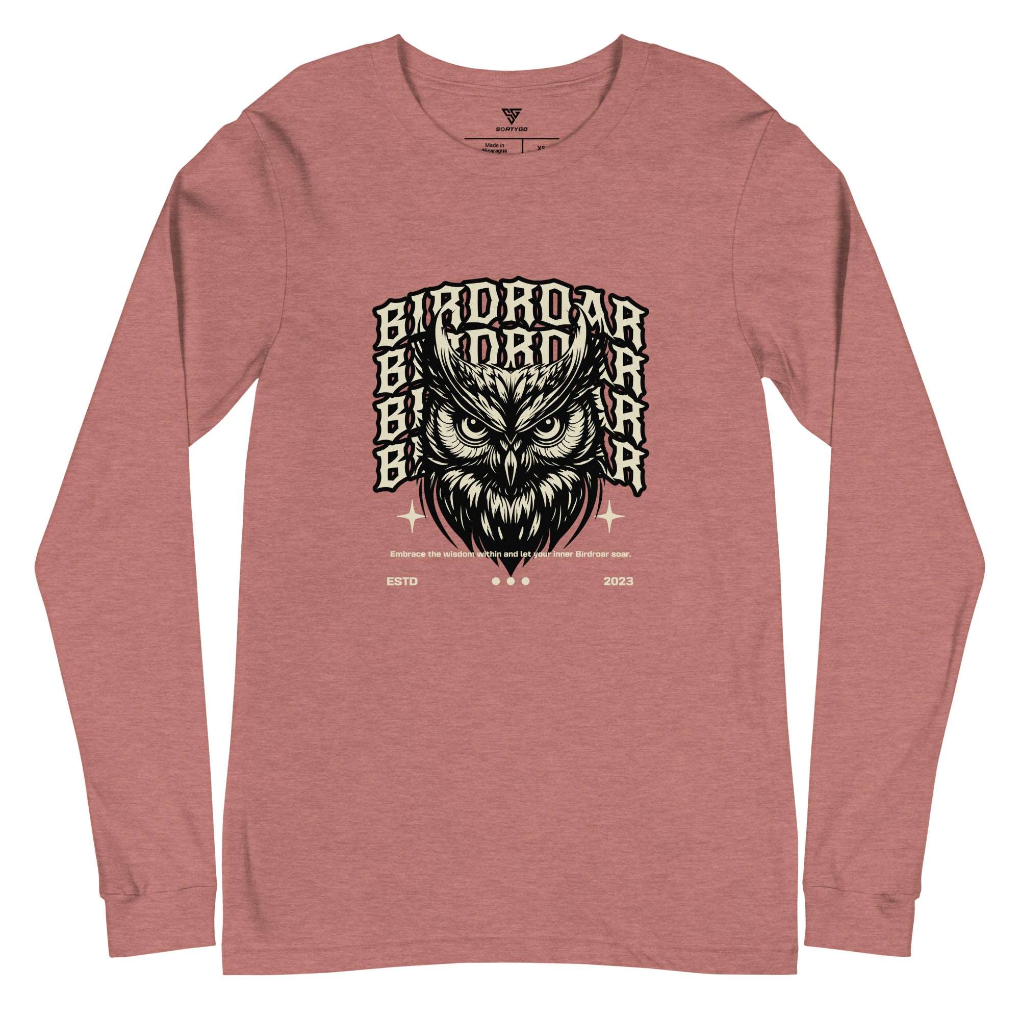 SORTYGO - Birdroar Men Long Sleeve T-Shirt in Heather Mauve