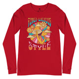 SORTYGO - Fungi-licious Style Men Long Sleeve T-Shirt in Red