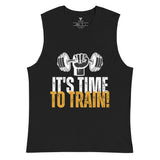 SORTYGO - It's Time To Train Men Jersey Muscle Tank in Black