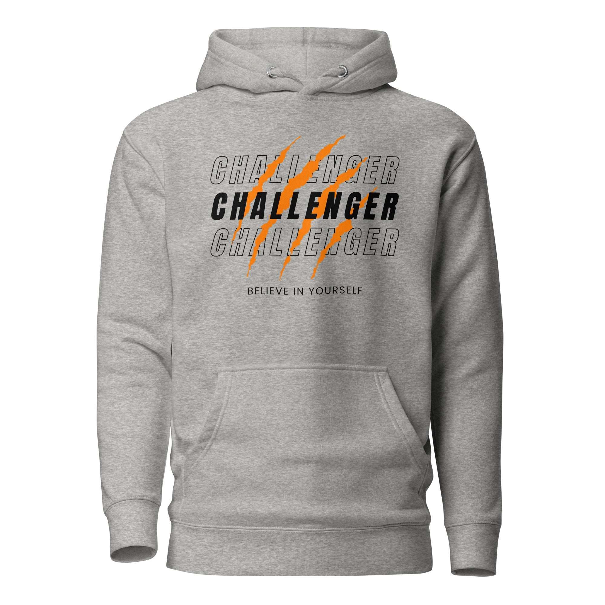 SORTYGO - Challenger Men Premium Pullover Hoodie in Carbon Grey