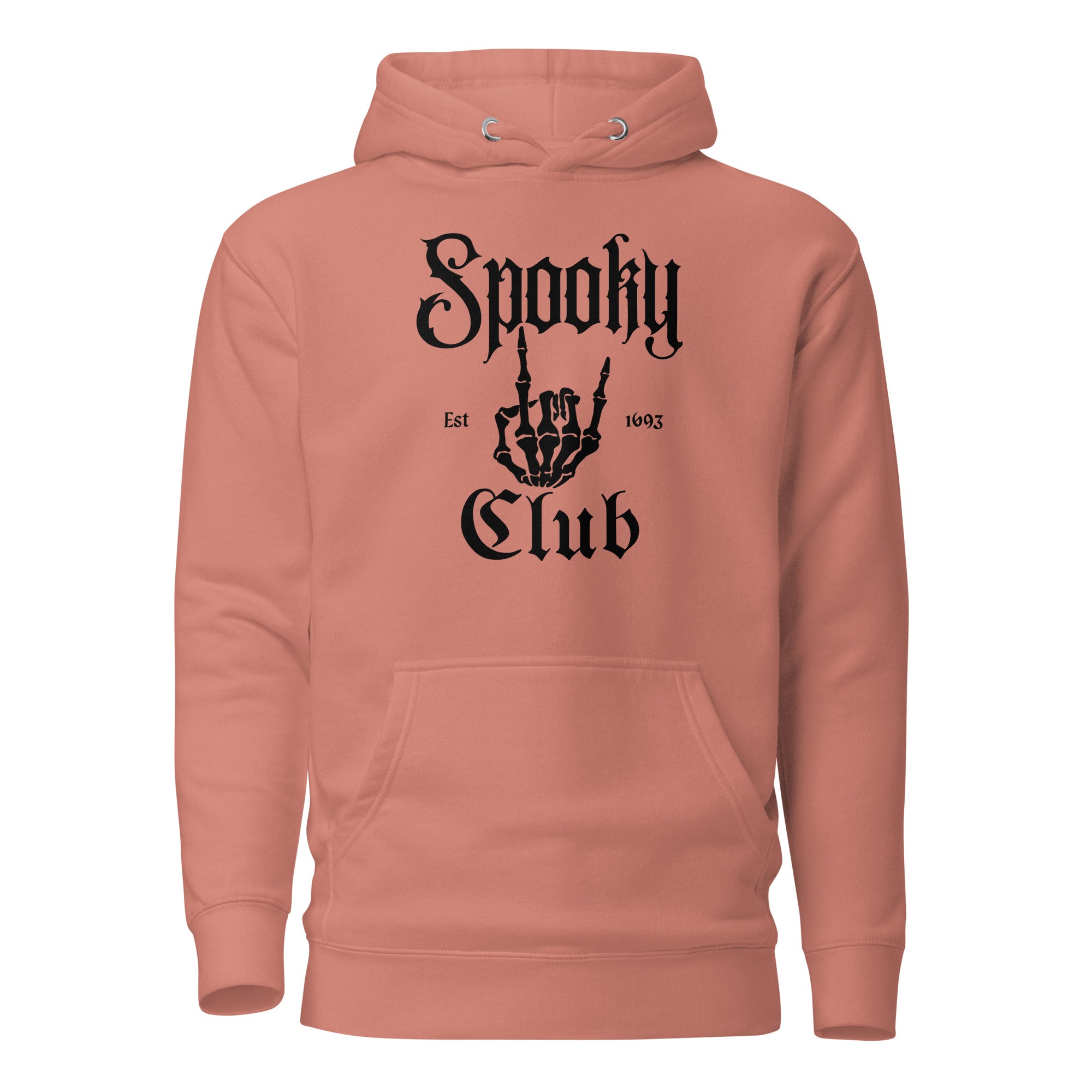 SORTYGO - Spooky Club Men Premium Pullover Hoodie in Dusty Rose