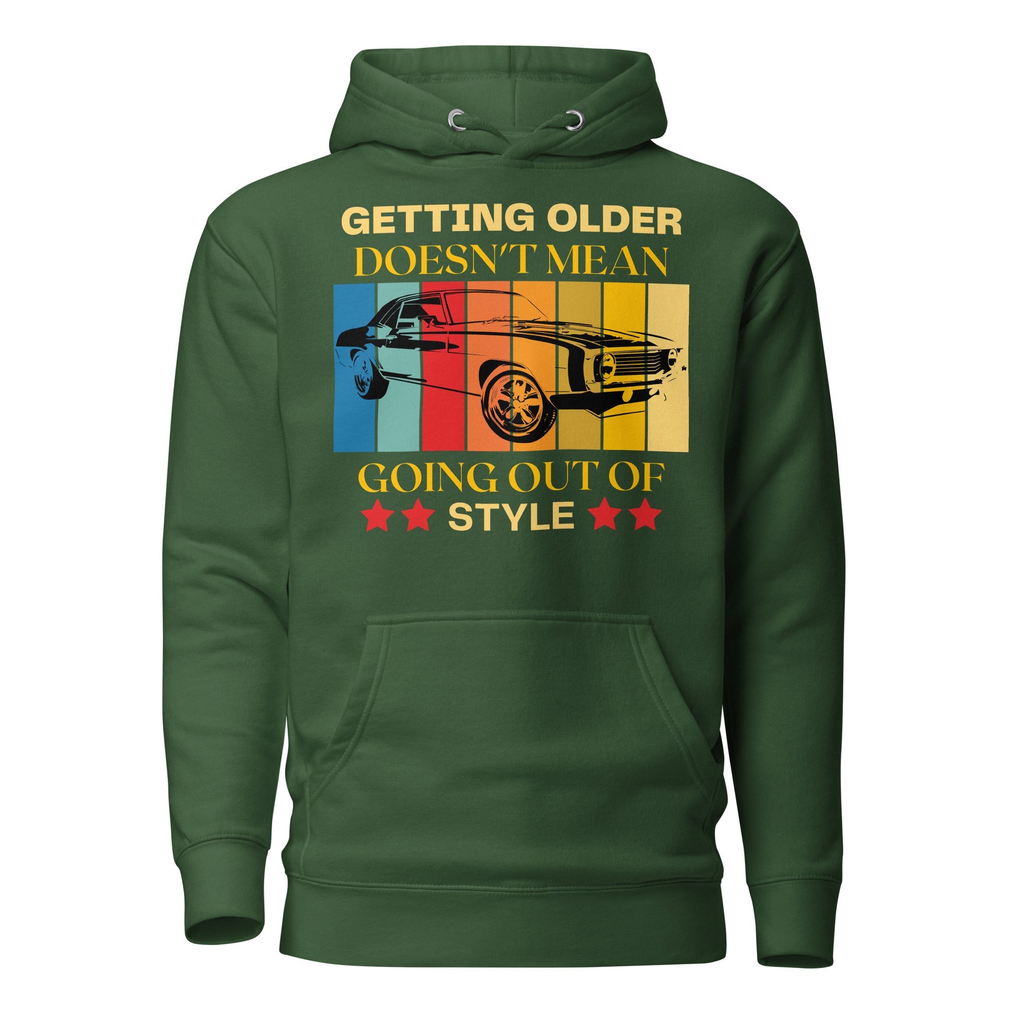 SORTYGO - Ageless Men Style Premium Pullover Hoodie in Forest Green