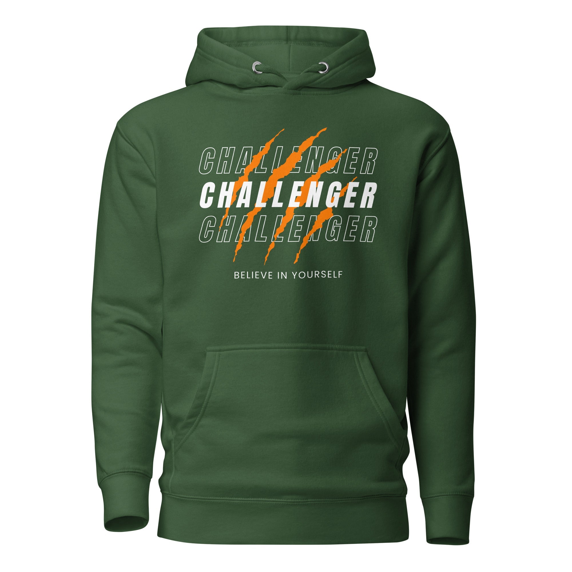 SORTYGO - Challenger Men Premium Pullover Hoodie in Forest Green