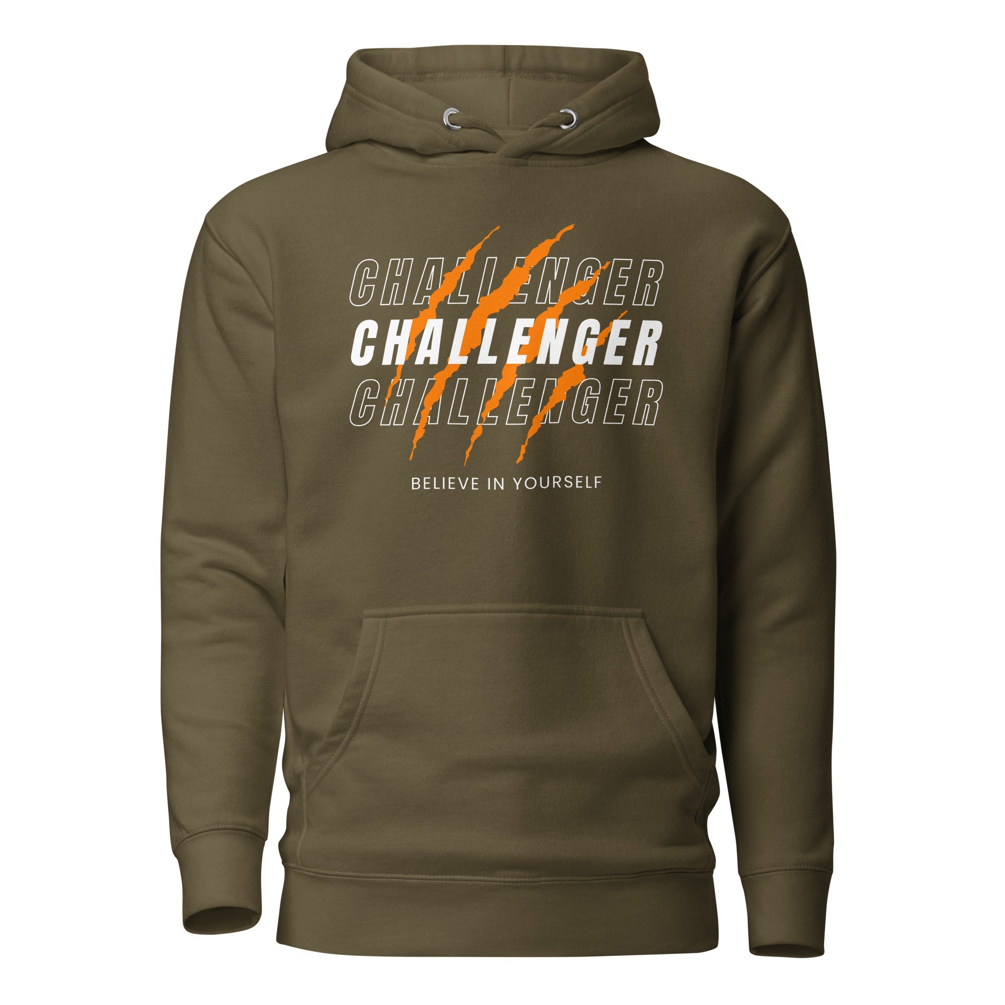 SORTYGO - Challenger Men Premium Pullover Hoodie in Military Green