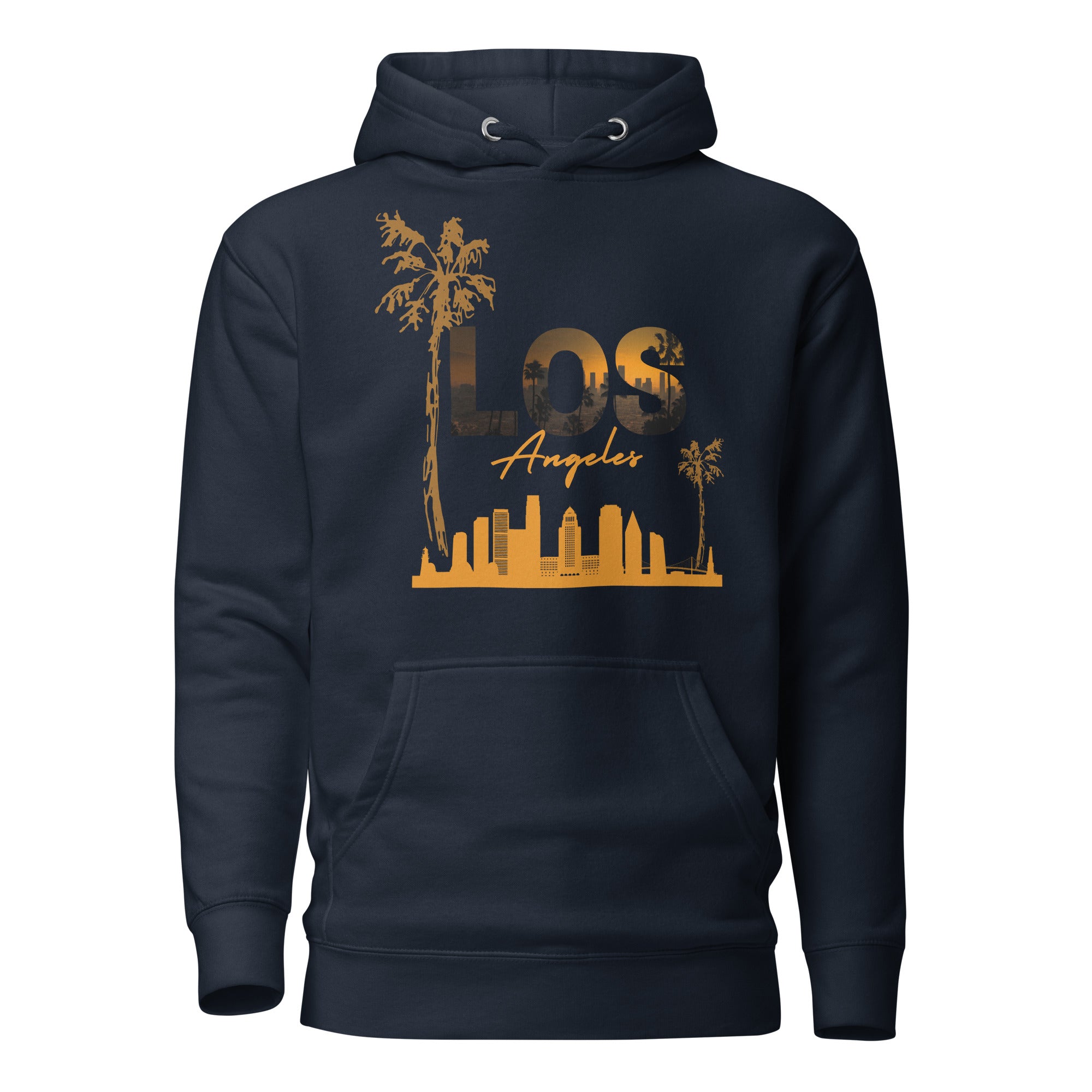 SORTYGO - Los Angeles Men Premium Pullover Hoodie in Navy Blazer