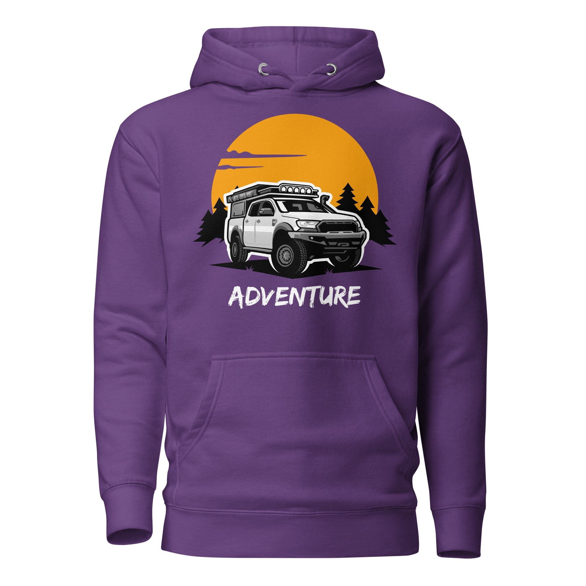 SORTYGO - Adventure Men Premium Pullover Hoodie in Purple
