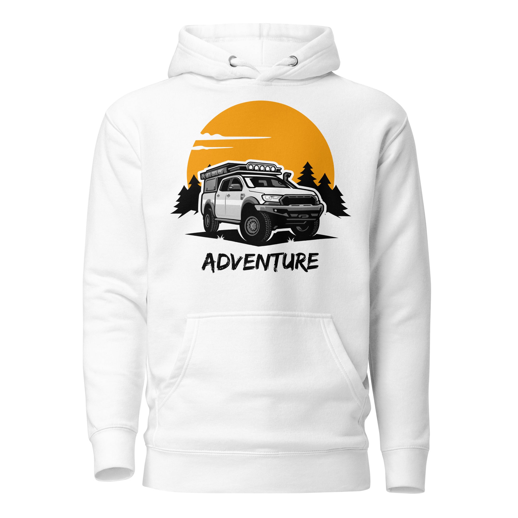 SORTYGO - Adventure Men Premium Pullover Hoodie in White
