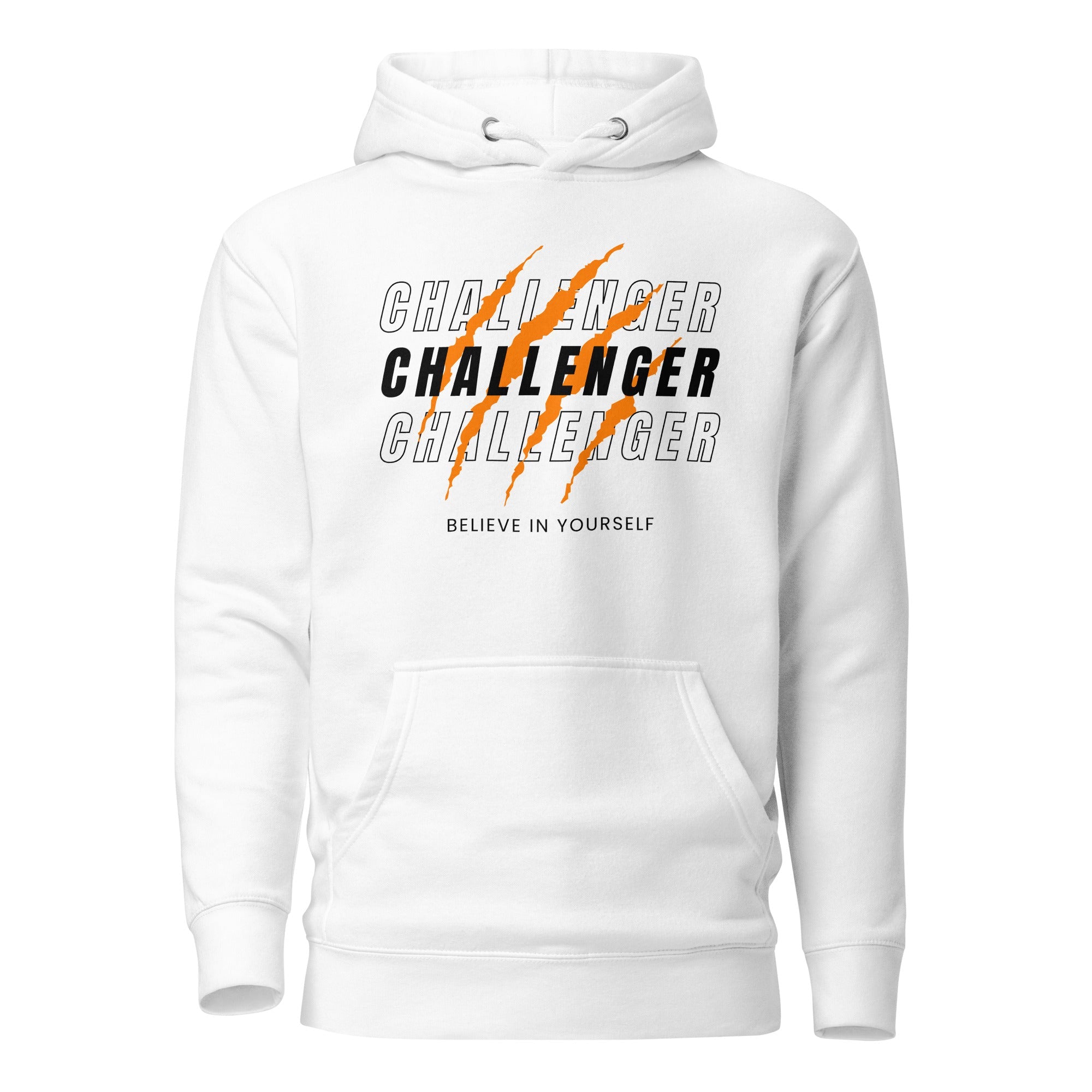 SORTYGO - Challenger Men Premium Pullover Hoodie in White