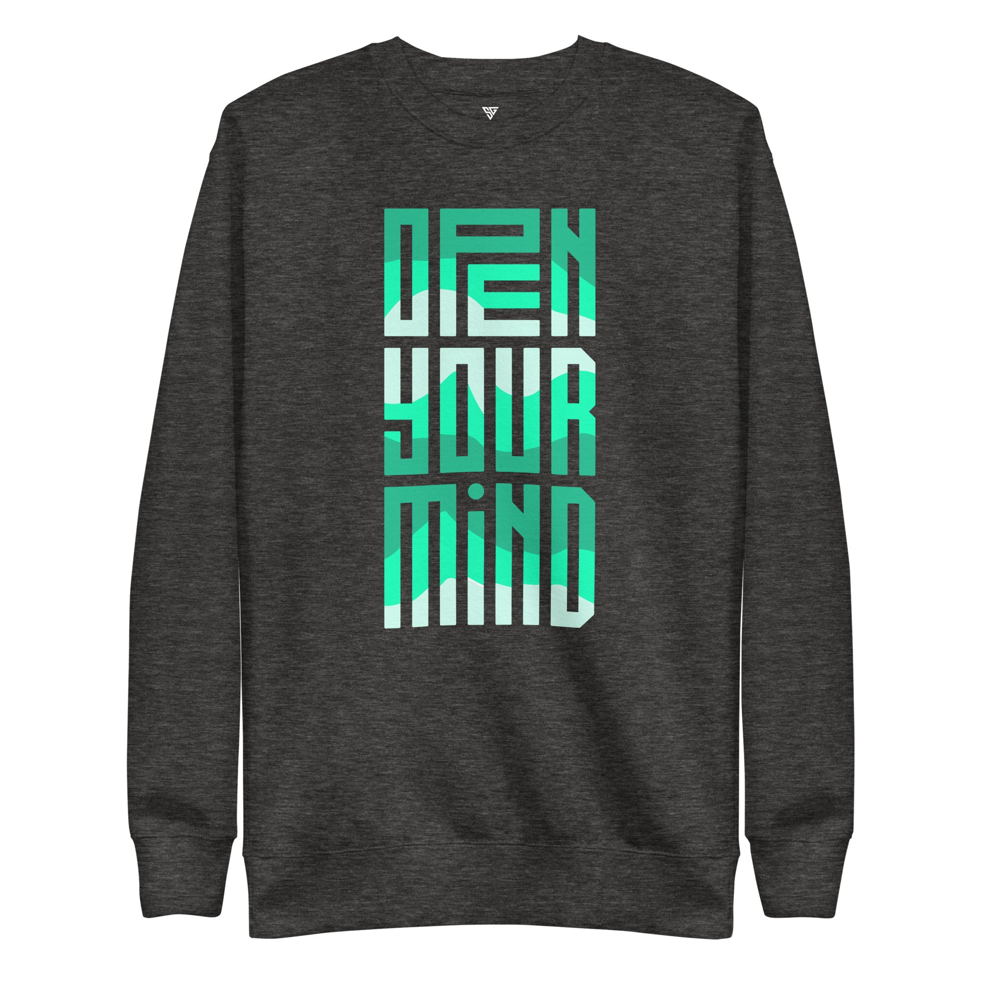 SORTYGO - Open Your Mind Women Premium Sweatshirt in Charcoal Heather