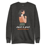 SORTYGO - Just a Girl Women Premium Sweatshirt in Charcoal Heather