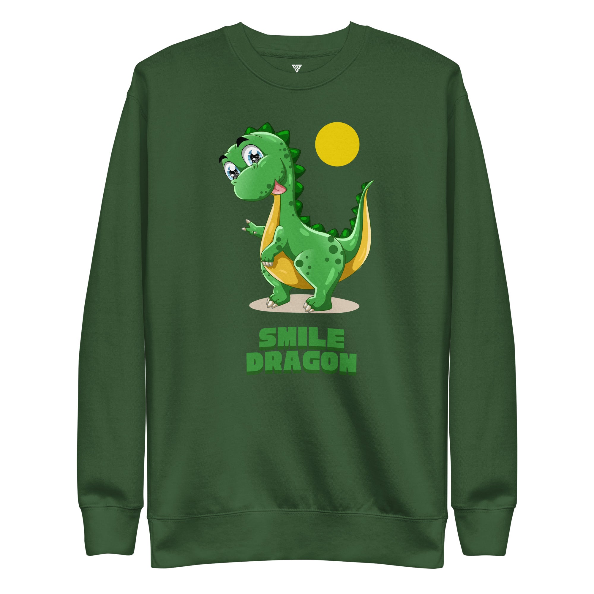 SORTYGO - Smile Dragon Women Premium Sweatshirt in Forest Green