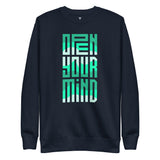 SORTYGO - Open Your Mind Women Premium Sweatshirt in Navy Blazer