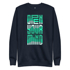 SORTYGO - Open Your Mind Women Premium Sweatshirt in Navy Blazer