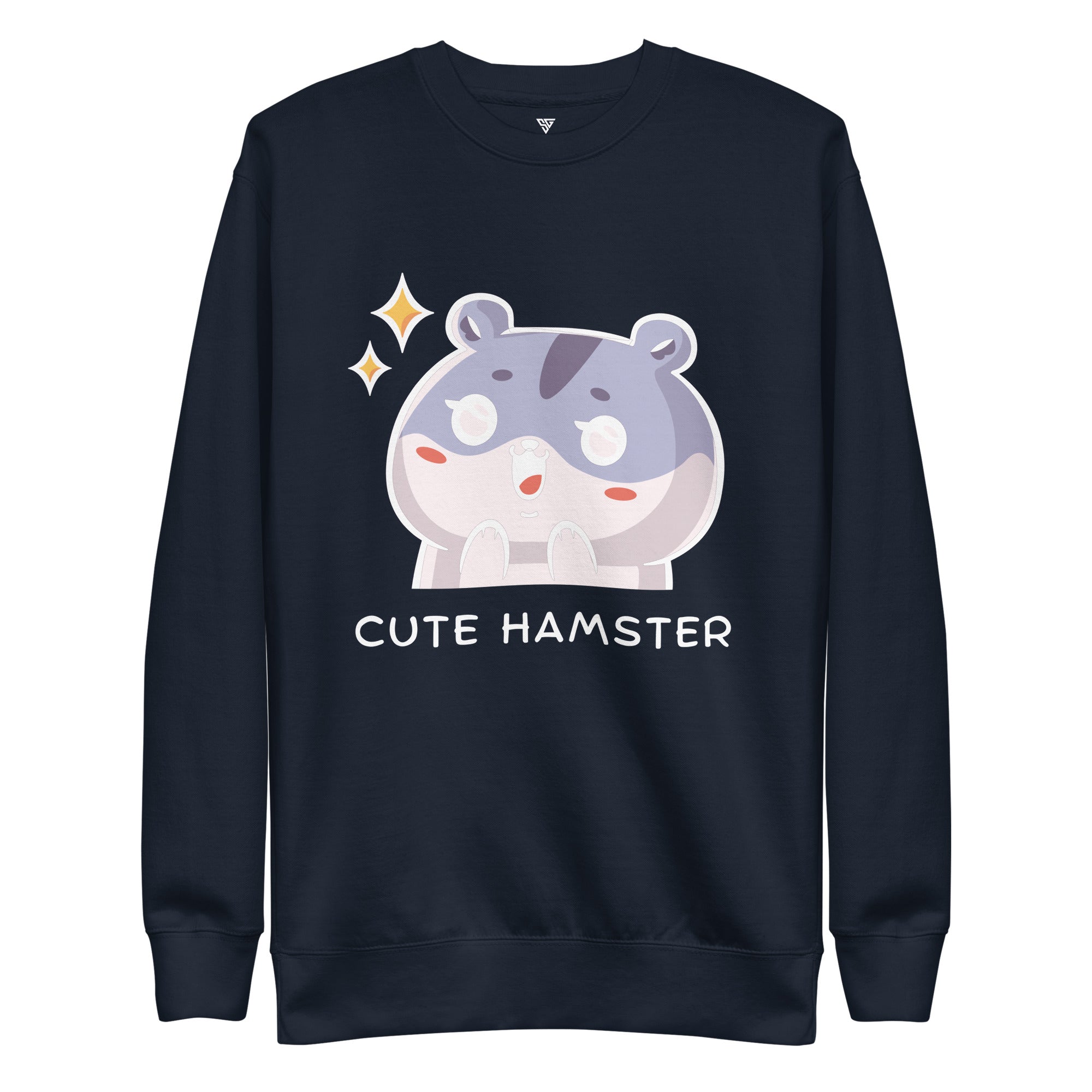 SORTYGO - Cute Hamster Women Premium Sweatshirt in Navy Blazer