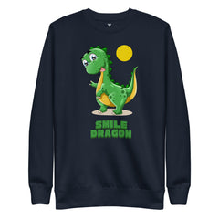 SORTYGO - Smile Dragon Women Premium Sweatshirt in Navy Blazer